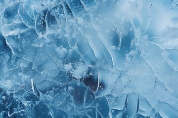 Detailed shot of frozen ice surface, suitable for winter themes - obrazy, fototapety, plakaty