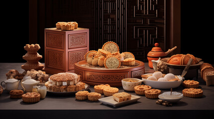 Desserts for the Mid-Autumn Festival Comes with a beautiful box that looks expensive
