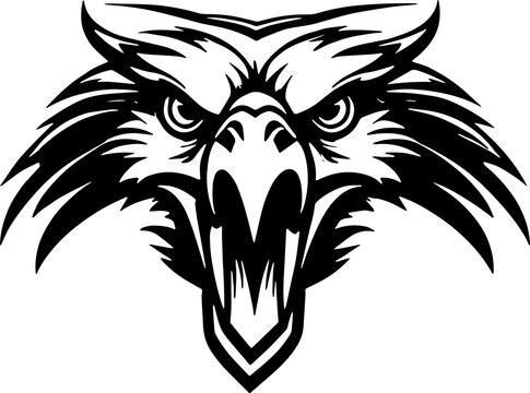 Eagle head icon isolated on white