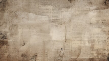 Old newspaper with torn pages, suitable for historical articles - obrazy, fototapety, plakaty