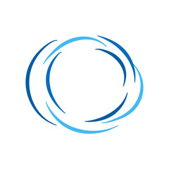 Abstract blue swirl circle