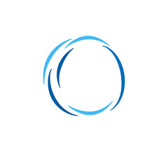 Abstract blue swirl circle