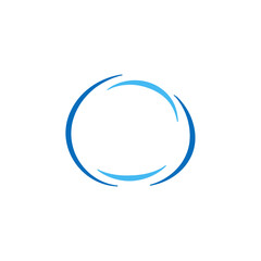 Abstract blue swirl circle