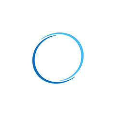 Abstract blue swirl circle