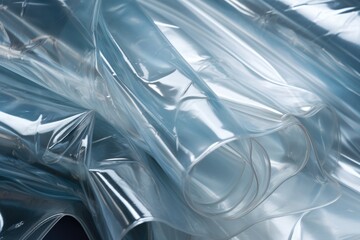 Close up of a bunch of plastic material, suitable for industrial and environmental concepts - obrazy, fototapety, plakaty