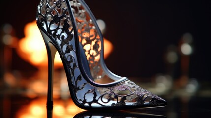 Close-up of a pair of shoes on a table, suitable for various concepts - Powered by Adobe