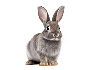 Fototapeta na wymiar buck sitting rabbit doing An little white Cute background rabbit something bunny gray adorable