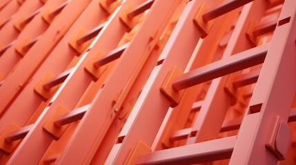 Fototapeta premium Close up of a ladder against a wall, useful for construction or home improvement projects
