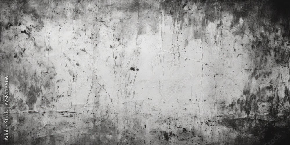 Aufkleber Grungy black and white photo of a dirty wall. Ideal for adding texture to design projects