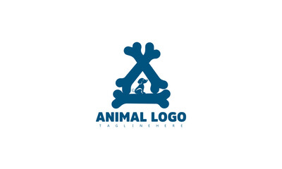 Whimsical pet shop emblem with adorable animals, evoking joy and companionship.