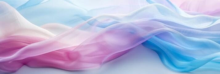 Elegant pastel silk fabric texture with soft waves for fashion and luxury branding