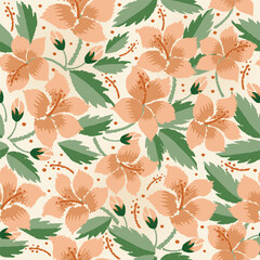 original hand made floral pattern suitable for fabrics, motifs, backgrounds, wallpapers, covers, etc