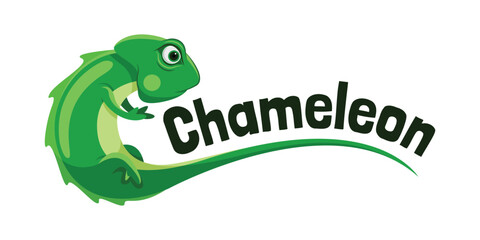Nature chameleon logo design