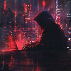 A rogue trader navigating the dark web in search of forbidden knowledge, trading in shadows for untold financial power.