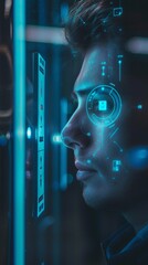 Obraz premium Biometric access control system for enhanced security and authentication