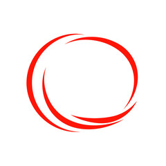 abstract red circle waves