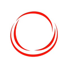 abstract red circle waves