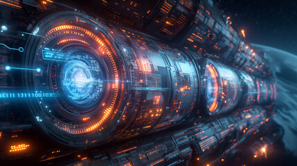 Abstract technology digital background - ai concept