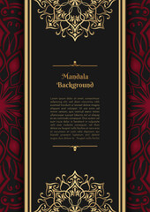 Luxury background with golden mandala ornament