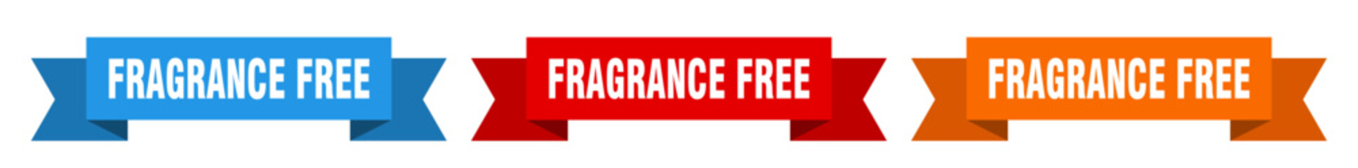 fragrance free ribbon. fragrance free isolated paper sign. banner