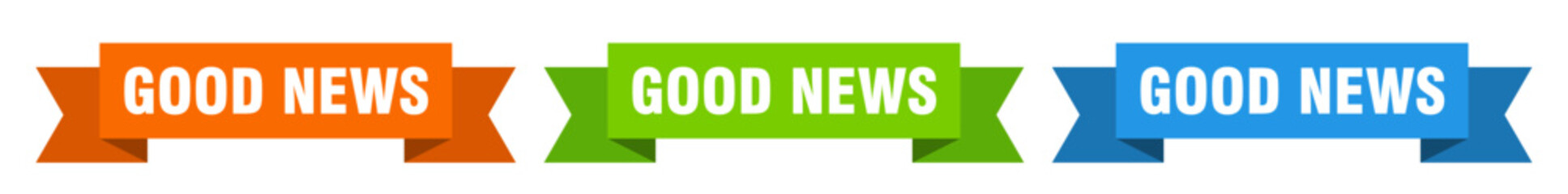 good news ribbon. good news isolated paper sign. banner