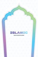 vector islamic frame background design