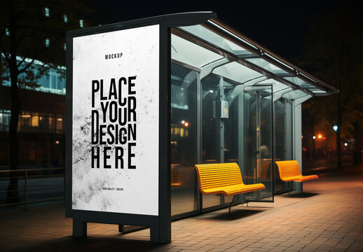 Bus Stop Mockup Generated with AI