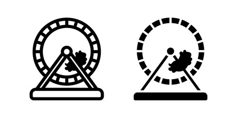 Hamster wheel icon. for mobile concept and web design. vector illustration