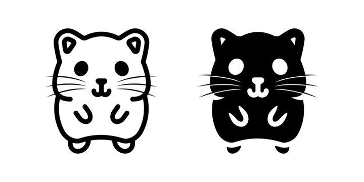 Hamster icon. for mobile concept and web design. vector illustration