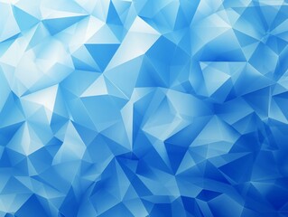 Crisp Blue Geometric Background with Abstract Polyhedral Shapes