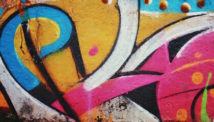 Obraz na płótnie Canvas Colorful graffiti on urban wall as background texture design