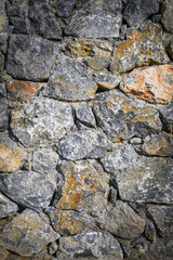 old wall of stone shell rock of arbitrary shape. isolated image 1