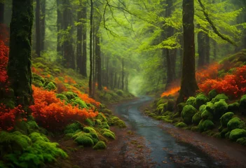Foto op Canvas footpath in the woods © Fahad
