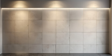 Modern Interior Wall Illuminated by Overhead Lights - Architectural Detail