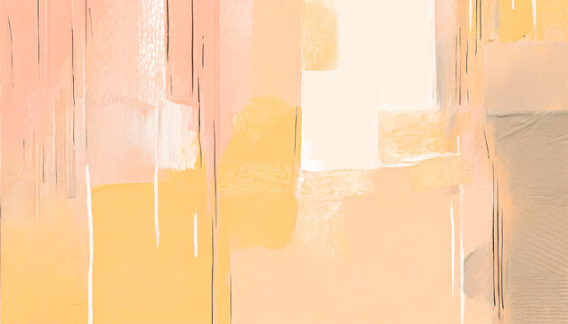 Abstract background texture muted pastel pink and gold  brush strokes for spring backdrop, digital wallpaper, stationary.