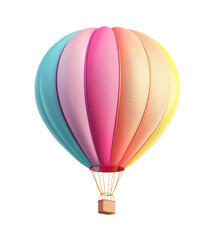 Naklejka premium hot air balloon isolated on transparent background