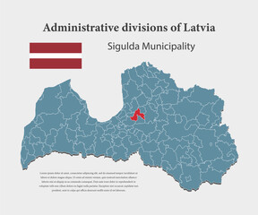 Vector map Latvia, Sigulda municipality