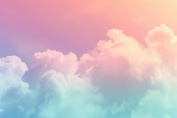 A soft cloud background with a pastel colored peach pink to blue gradient. (1)