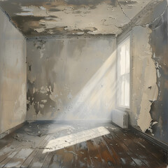 Artistic Depiction: Room in Need of Renovation generative ai