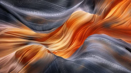 Foto op Aluminium Beautiful abstract natural patterns in the style of Lower Antelope Canyon, copy space, 16:9 © Christian