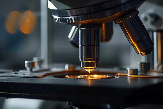 Modern microscope illuminates research surface to reveal submicroscopic structures