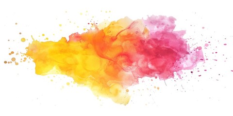 Warm sunrise hues in a watercolor splash, blending from yellow to deep pink, evoke the freshness of a new day.