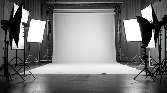 Professional Photography Studio: Capturing Moments with Expertise, Backdrops, and Flashes
