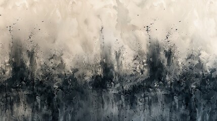 This abstract ink painting is based on a grunge paper texture.