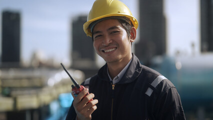 Smiling Portrait of Engineer Construction Workers