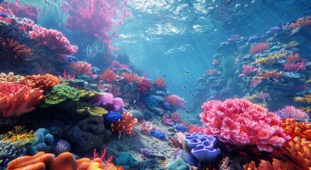 Fototapeta na wymiar Colorful Coral Reef Underwater