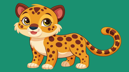 cute-leopard-cartoon vector illustration