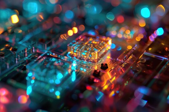quantum hardware components like superconducting qubits or trapped ions