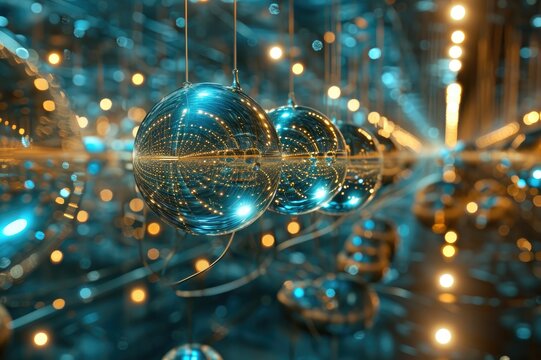 Visuals representing quantum devices surpassing classical computers in performing certain tasks
