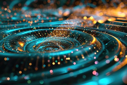 Visuals representing various quantum computing models like circuit-based, adiabatic, and topological models